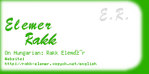 elemer rakk business card